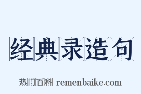 经典录造句是什么意思的图片